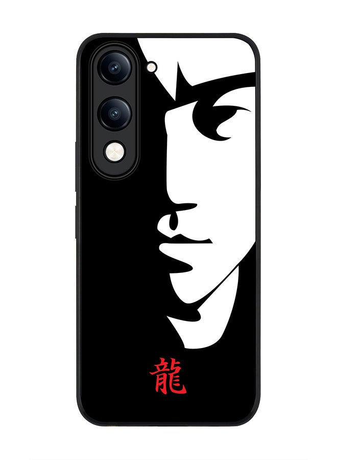 For vivo Y04 / Y29t 5G Case,Slim fit Camera Protection, Shockproof Thin Phone cover  - Tibute - Bruce Lee (Black)